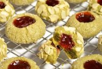 Strawberry Matcha Thumbprint Cookies Recipe for Spring Baking