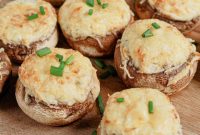 Cream Cheese Stuffed Mushrooms Recipe with Garlic and Herbs
