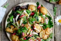 Roasted Baby Potato Salad with Fresh Basil Pesto
