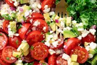 Avocado and Kale Salad with Cherry Tomatoes & Feta