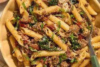 Sun-Dried Tomato Pasta with Savory Italian Sausage