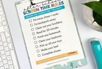 Printable Kids Screen Time Checklist Bundle — Daily Schedules & Limits