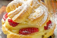 Strawberry Cream Puffs Recipe with Light Whipped Filling