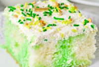 Refreshing Lime Jello Poke Cake Recipe with Creamy Topping