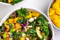 Thai Kale Salad with Creamy Peanut Dressing