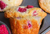 Lemon Raspberry Muffins Recipe with Zesty Glaze