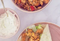15-Minute Gyro Wraps with Fresh Tzatziki & Veggies