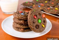 Mini Chocolate M&M Cookies Recipe — Soft Baked Cookies with M&Ms