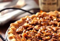 Bourbon Pumpkin Pie with Toasted Walnut Crumble