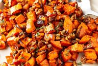 Maple Pecan Sweet Potatoes in the Air Fryer: Crispy & Caramelized