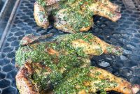 Grilled Cornish Hens with Zesty Chimichurri Sauce