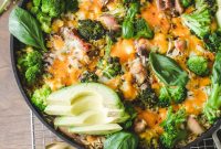 Chicken, Broccoli & Rice Casserole with Cheesy Sauce