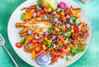Loaded Cheddar Air Fryer Fries with Crispy Seasoning