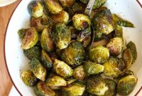 Maple Balsamic Glazed Brussels Sprouts — Air Fryer or Oven