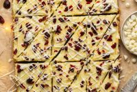Cranberry Bliss Bars Recipe with White Chocolate and Cranberries