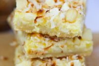 Hawaiian Pineapple Cheesecake Bars Recipe with Coconut Crust