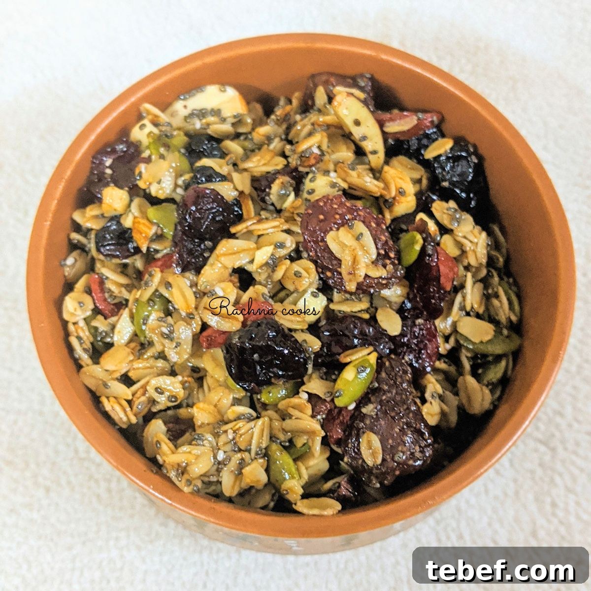 Crunchy Air Fryer Granola Recipe for Perfect Homemade Clusters 3 Air fried granola in a bowl
