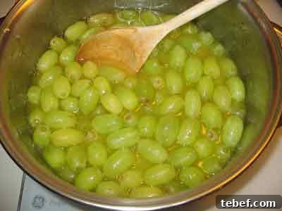 Greek Grape Spoon Sweet (Stafydi Gliko) Recipe 4 Heating grapes for greek spoon sweet recipe stafyli gliko.