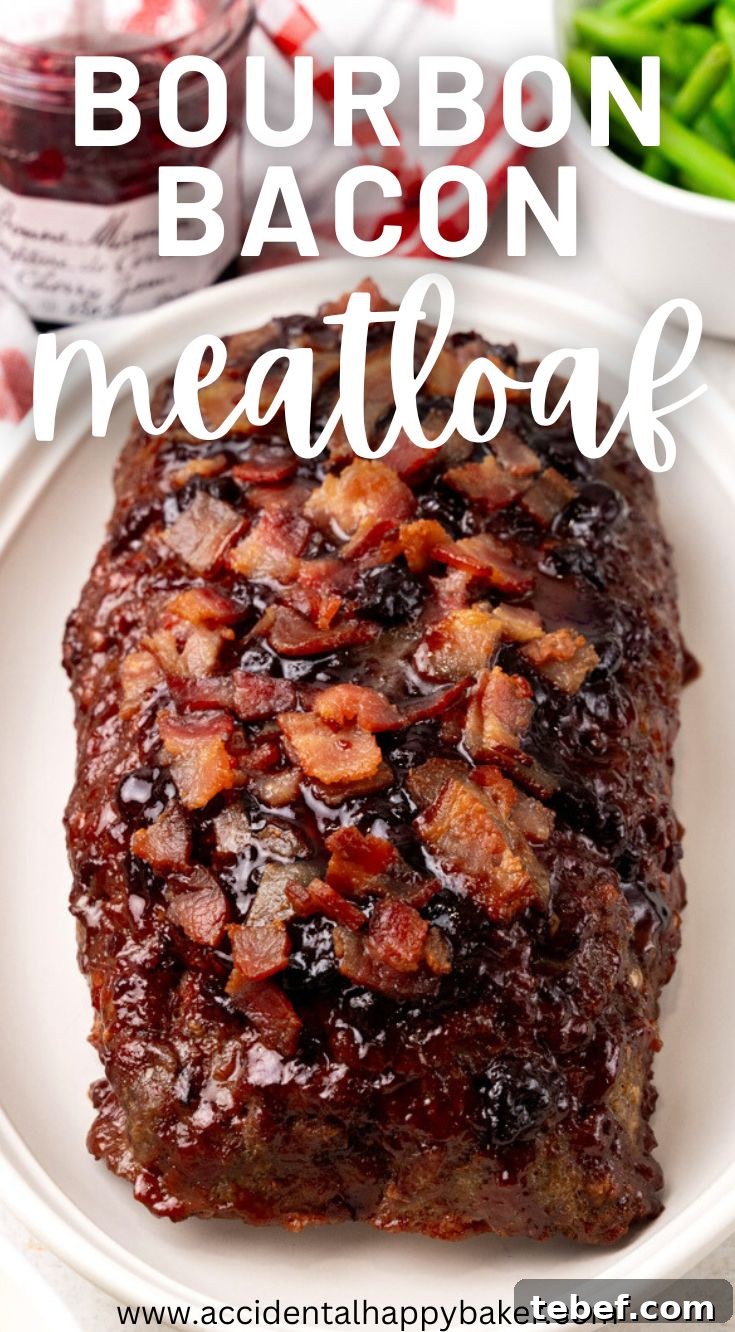 Bourbon-Glazed Bacon Meatloaf Recipe 8 Bourbon Bacon Meatloaf is certainly not your mother’s meatloaf! This tender main dish has tons of bacon flavor with bacon on the inside and on the top. But the showstopper addition is the bourbon glaze for a combination that’s simply irresistible!