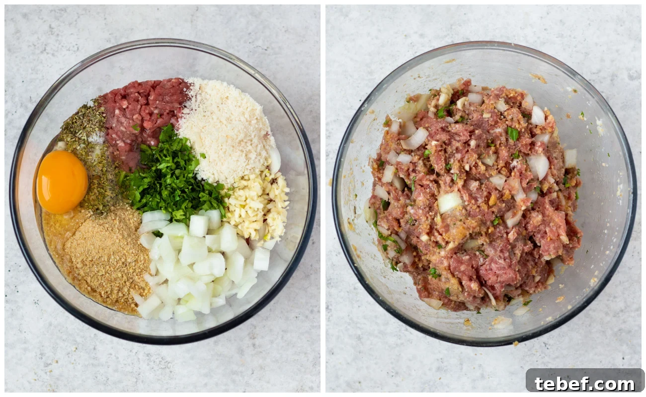 mixing meatloaf mixing meatloaf