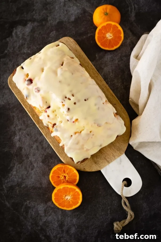 Orange Cranberry Quick Bread Recipe with Zesty Citrus Glaze 2 Easy orange cranberry bread
