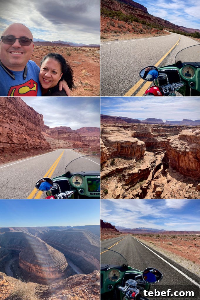 Lost Together: March 2022 Travel Stories and Highlights 16 Six photos showing scenes from a motorcycle ride through southeast Utah.