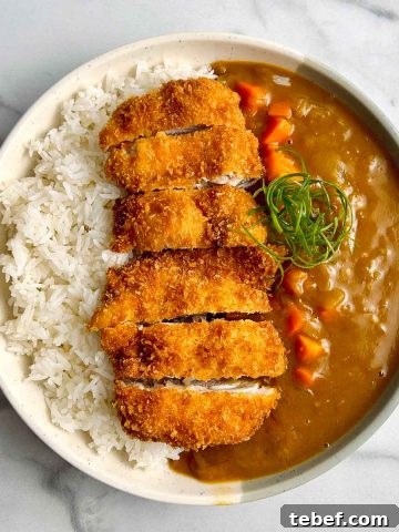 hawaii chicken katsu curry on plate