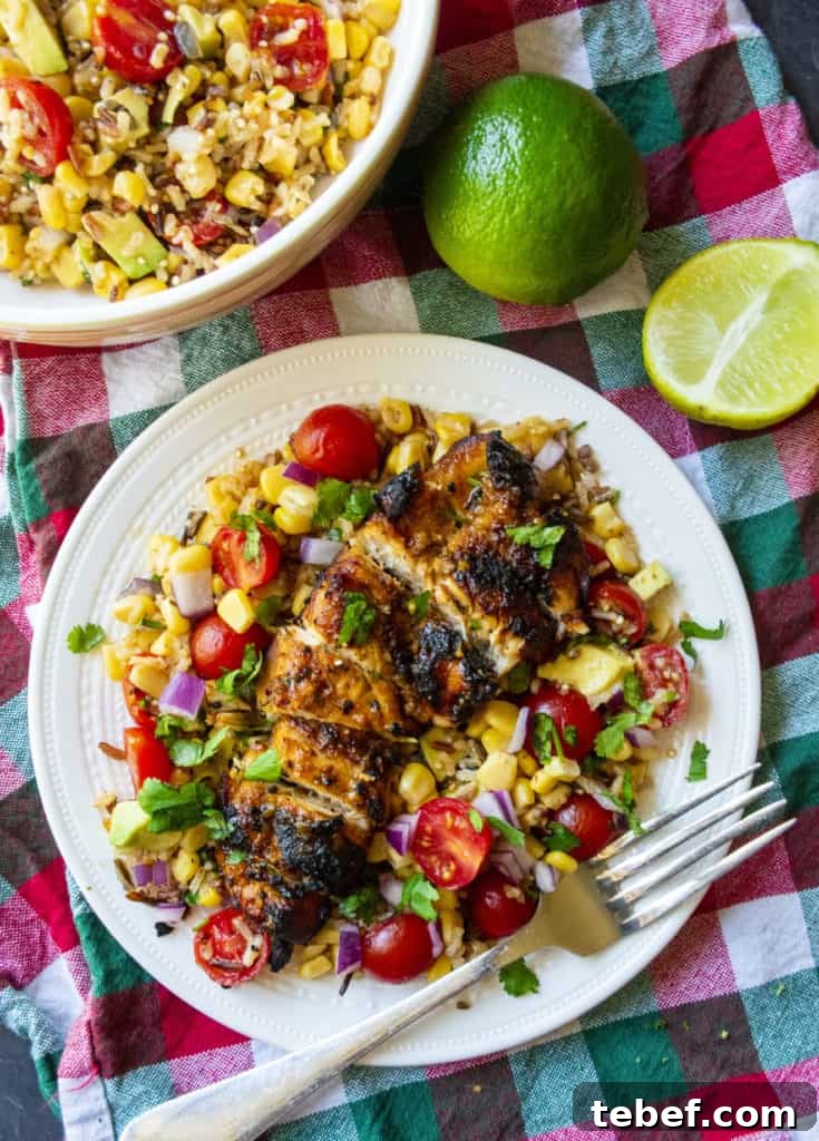 Tequila-Lime Chicken with Corn Salsa and Margarita Marinade 2 Tequila Lime Chicken with Tomato Corn Salad