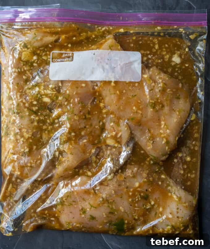 Tequila-Lime Chicken with Corn Salsa and Margarita Marinade 7 chicken in marinade