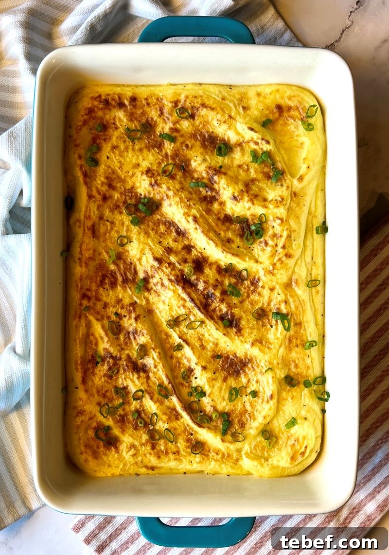 Fluffy Whipped Potato Casserole Recipe with Cheesy Topping 9 img 12560 8 1