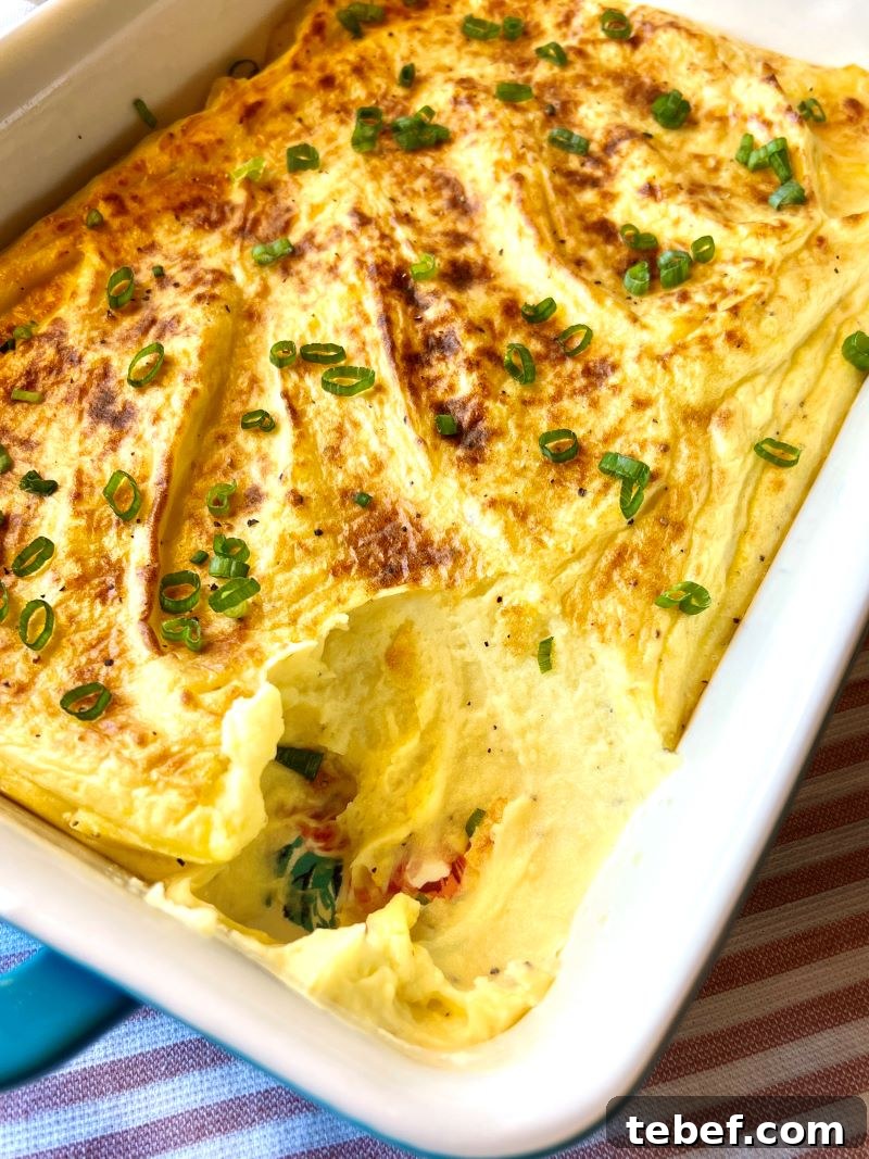Fluffy Whipped Potato Casserole Recipe with Cheesy Topping 10 img 12560 9