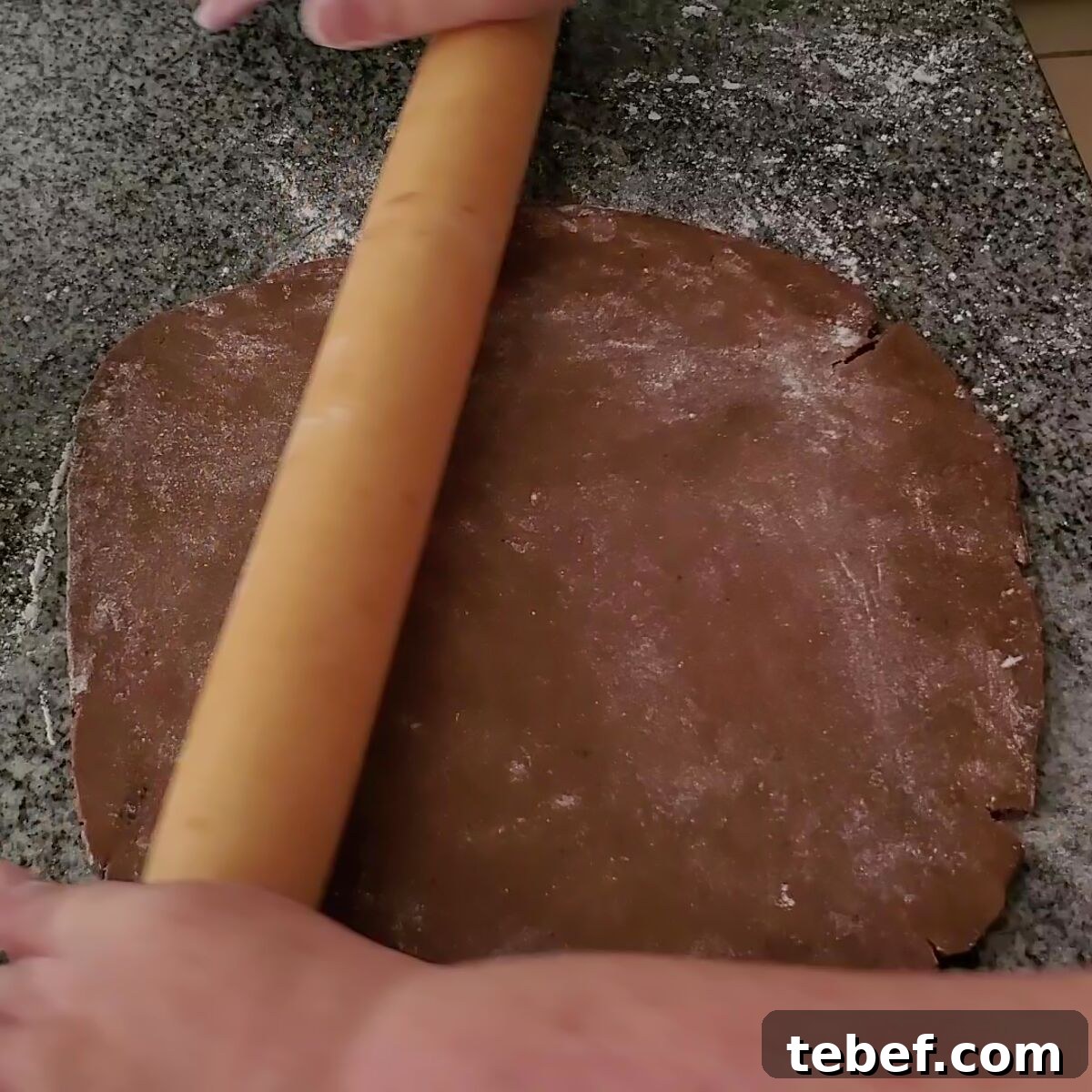 Gluten-Free Thin Mints: Girl Scout Cookie Copycat Recipe 8 rolling out chocolate dough.