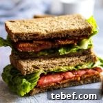 Crispy Tempeh BLT Sandwich — Vegan Bacon, Lettuce & Tomato 6 img 12725 6