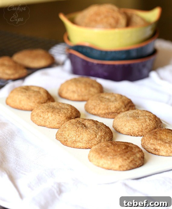 Freshly baked pumpkin spice snickerdoodle cookies. Pumpkin Spice Snickerdoodle cookies