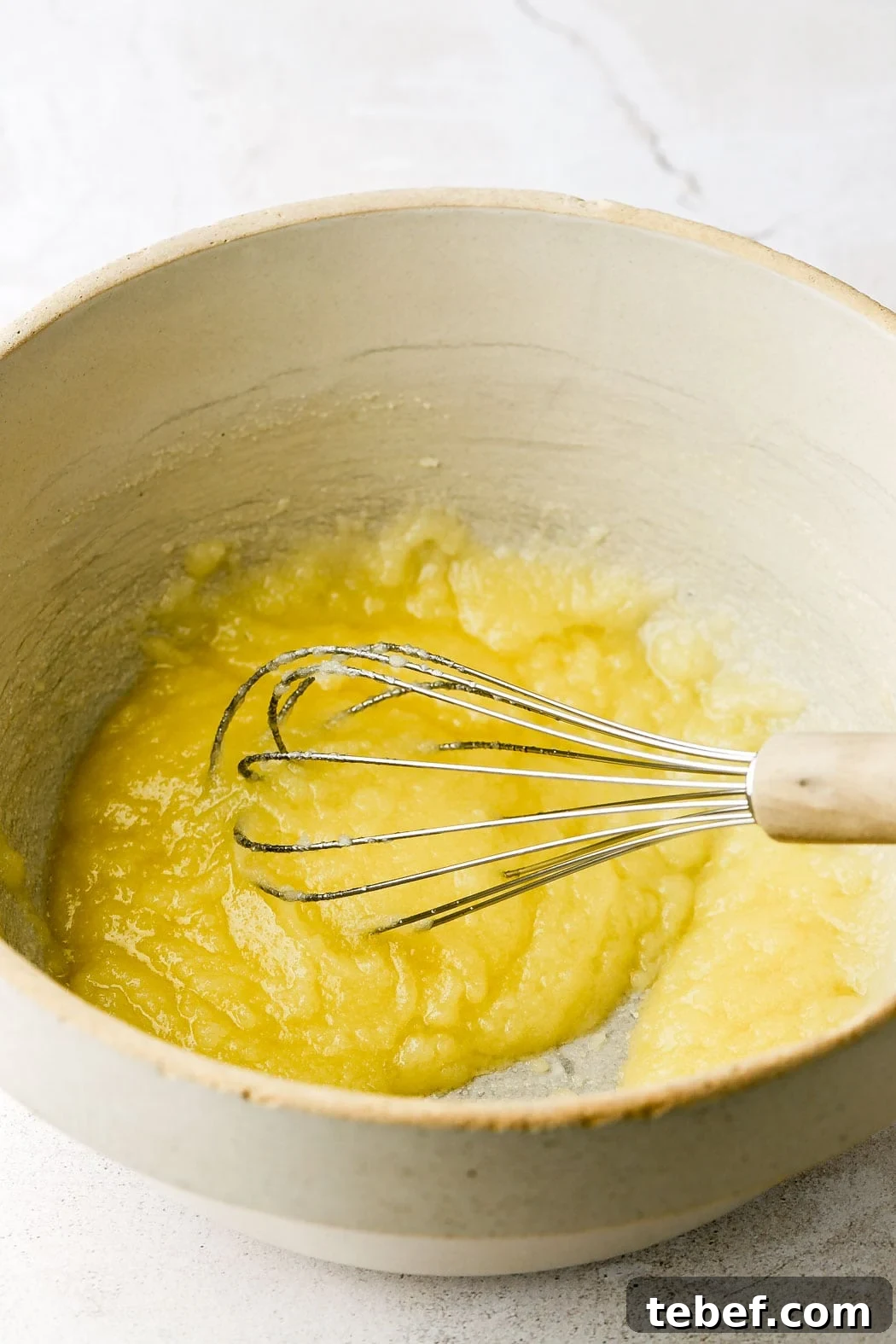 melted butter mixed with sugar