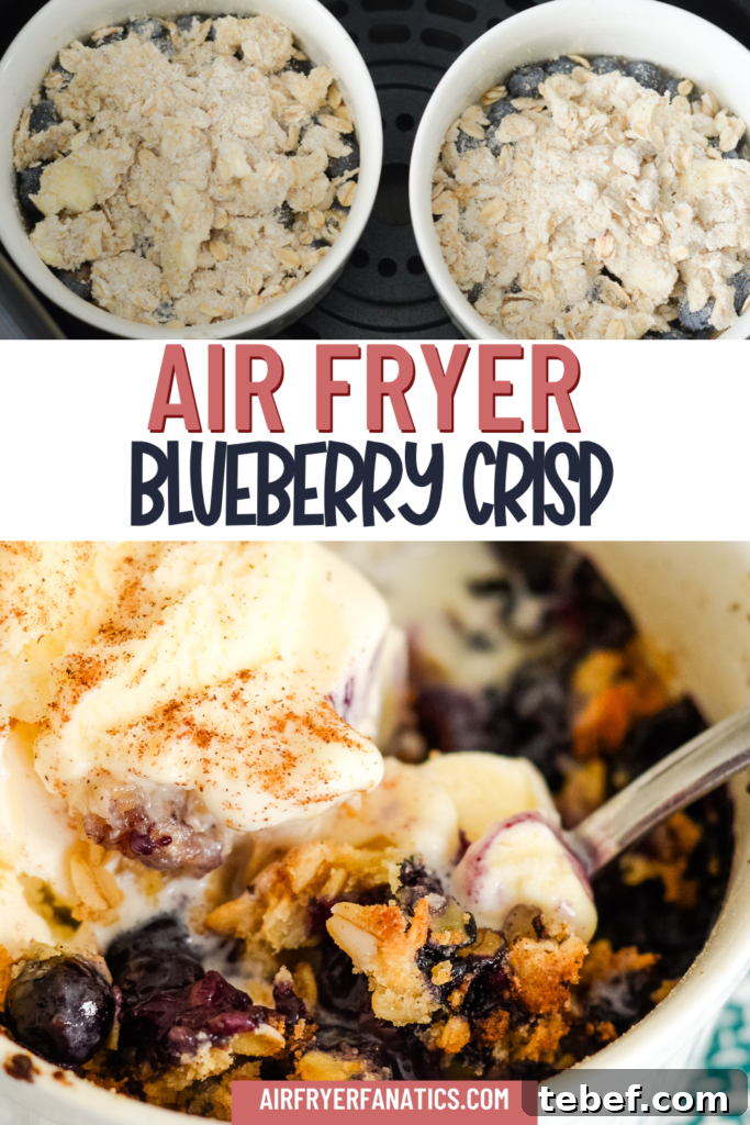 Air Fryer Blueberry Crisp Recipe for Juicy, Crispy Berries 8 air fryer blueberry crisp recipe
