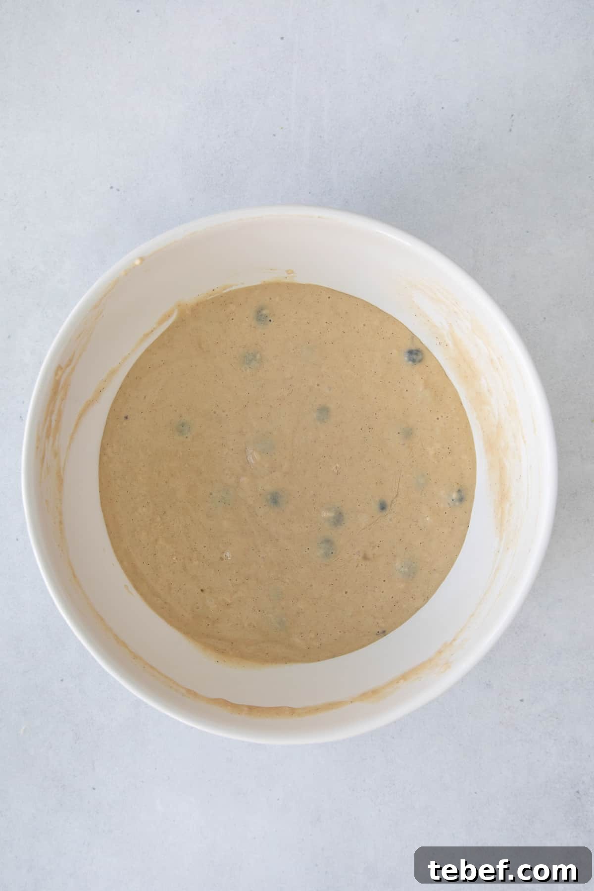 Pancake batter in bowl pancake batter in bowl