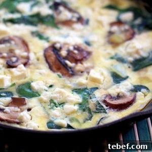 Mushroom and Spinach Frittata Recipe with Garlic and Parmesan 5 Mushroom Spinach Frittata
