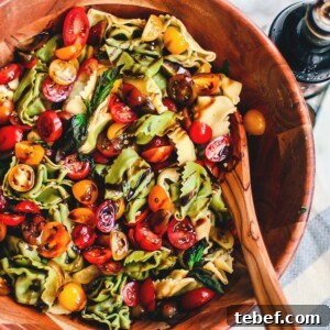 Bruschetta Tortellini Pasta Salad with Cherry Tomatoes & Basil 6 Big bowl of Bruschetta Tortellini Pasta Salad.