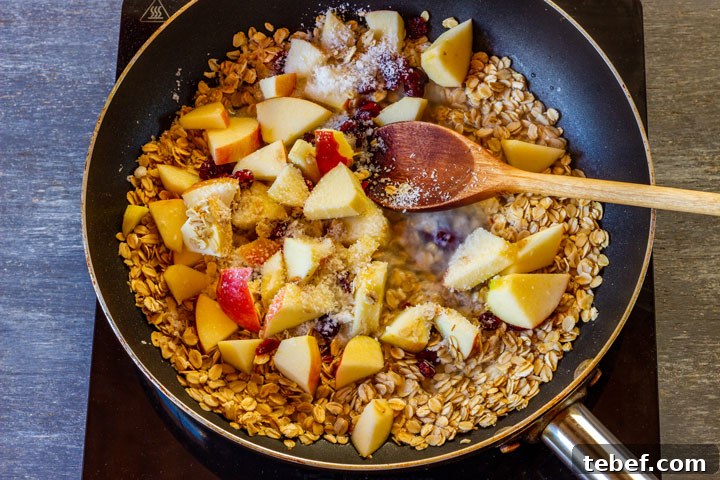 Making toasted oatmeal