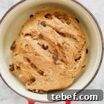 An easy Homemade Whole Wheat Cinnamon Raisin Bread Recipe made with just 4 simple ingredients, no added sugars, and no kneading required!