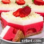 No Bake Strawberry Cheesecake Lasagna Recipe - Featured Image