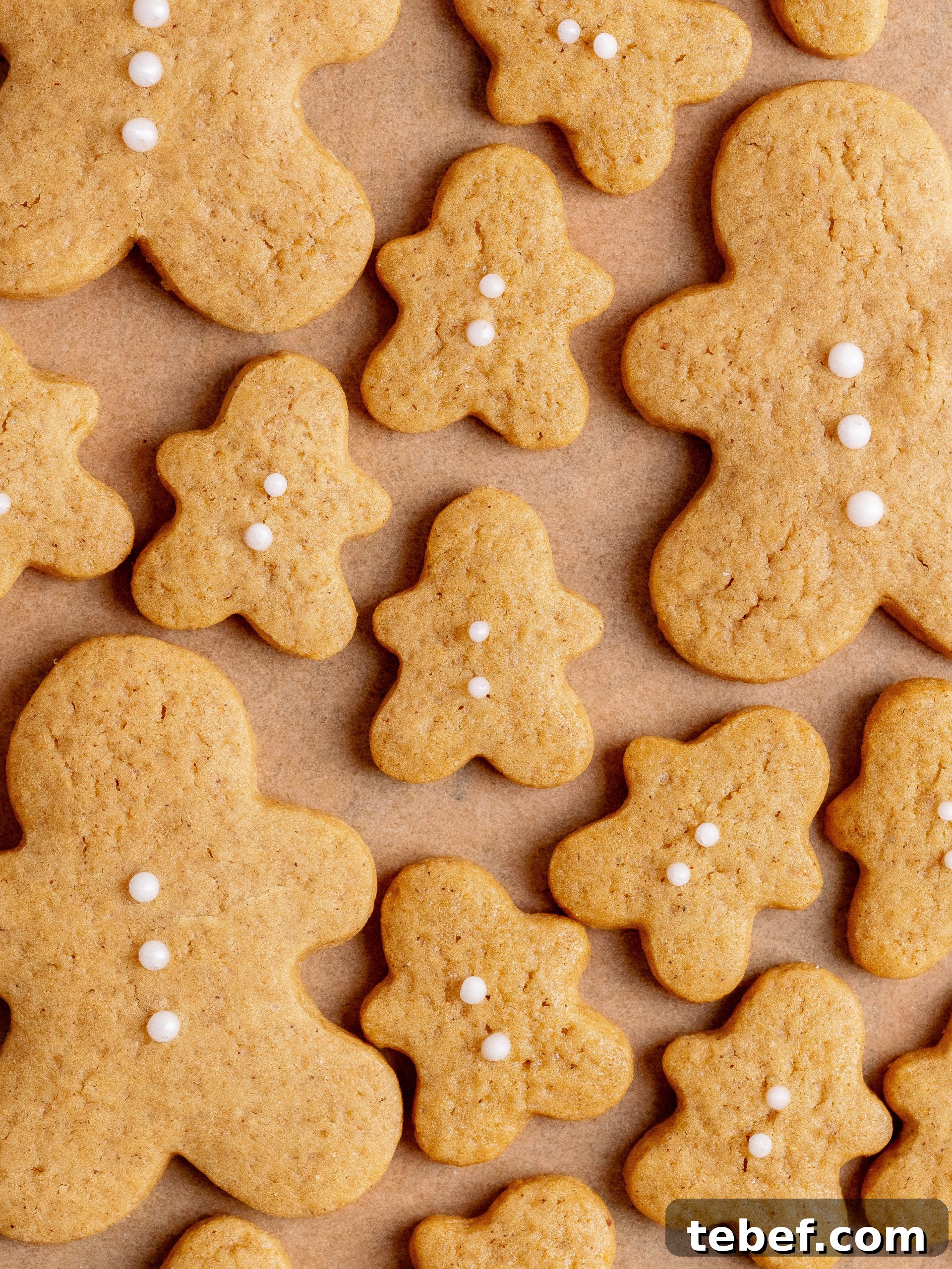 Gingerbread cookies on a tray