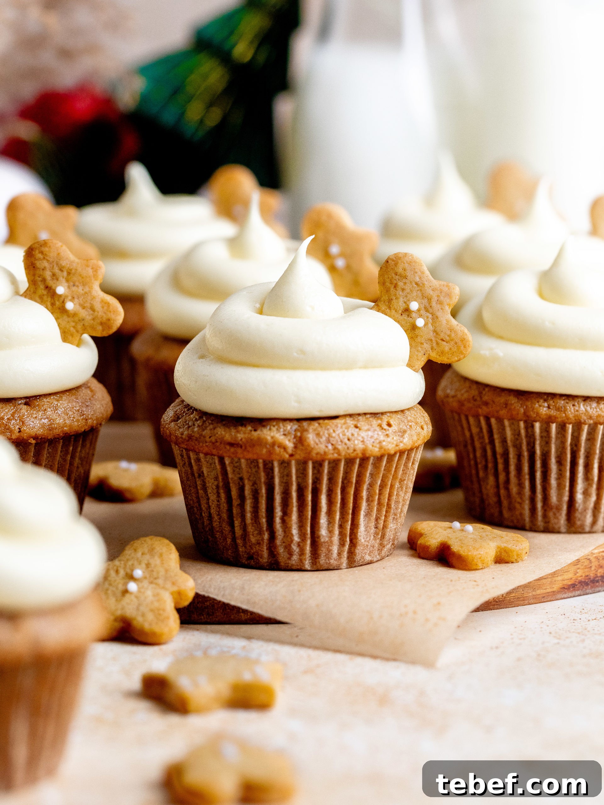 Gingerbread cookies being decorated