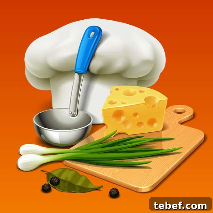 Creamy Zucchini Pasta Sauce Recipe for Light Weeknight Dinners 4 graphic of countertop with chef hat