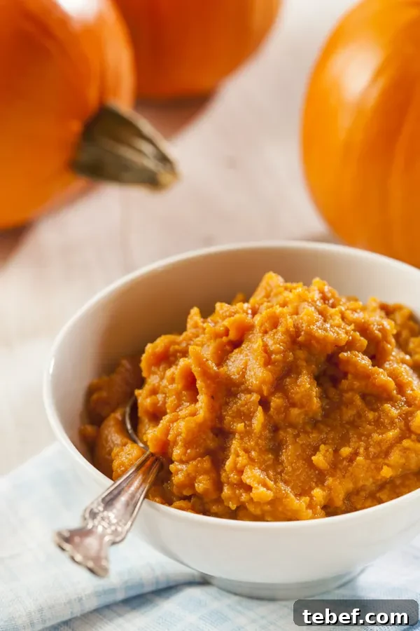 Pumpkin-Stuffed Brownies: A Flavorful Fall Dessert Recipe 2 pumpkin puree in bowl
