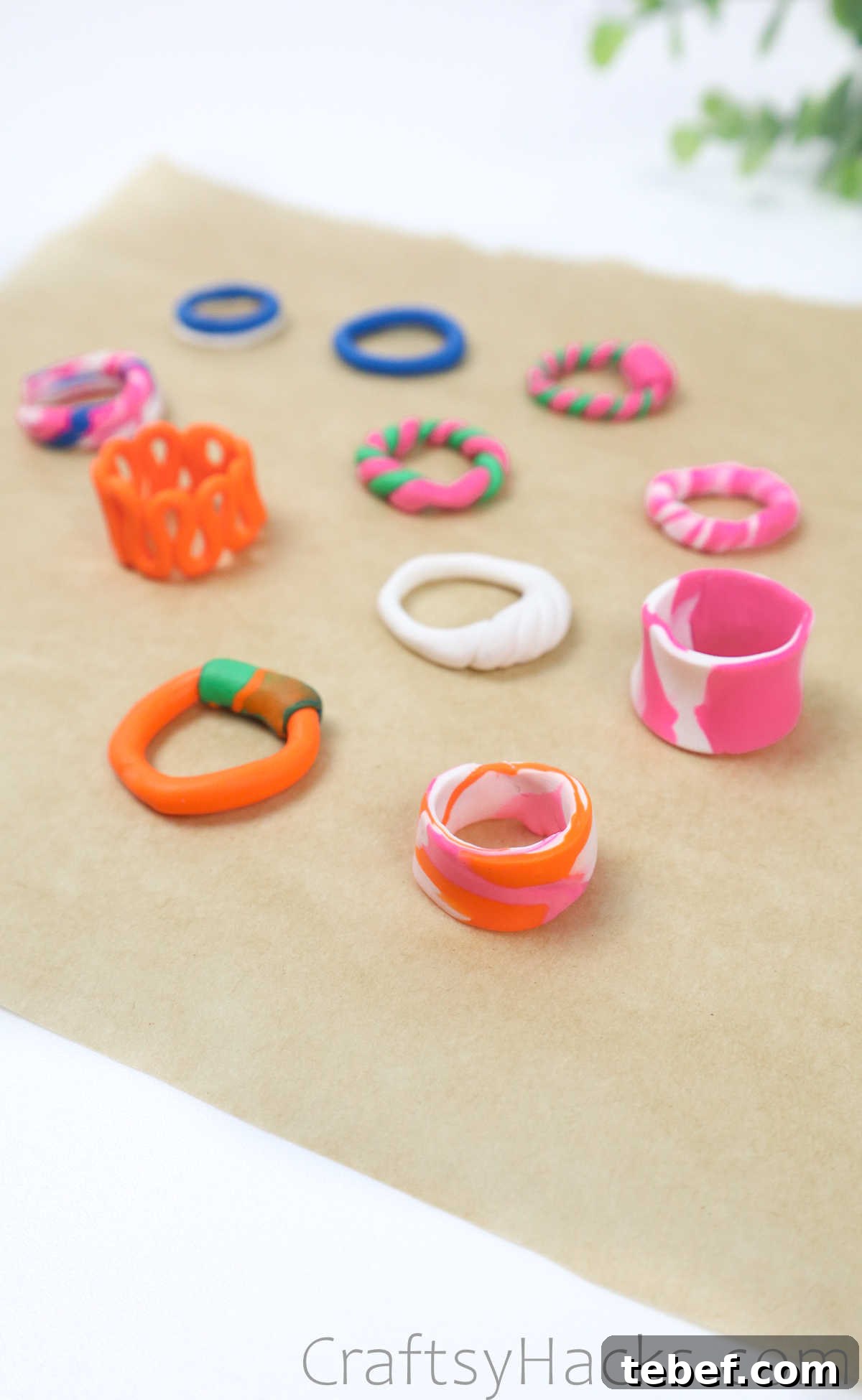 DIY Polymer Clay Rings: Step-by-Step Guide for Stunning Designs 11 completed clay rings
