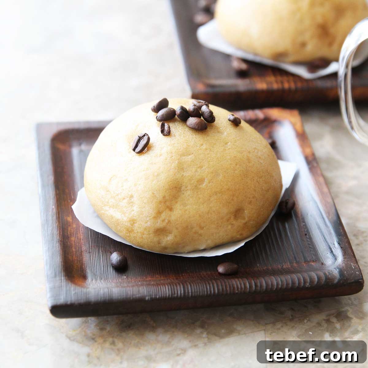 coffee almond milk steamed buns
