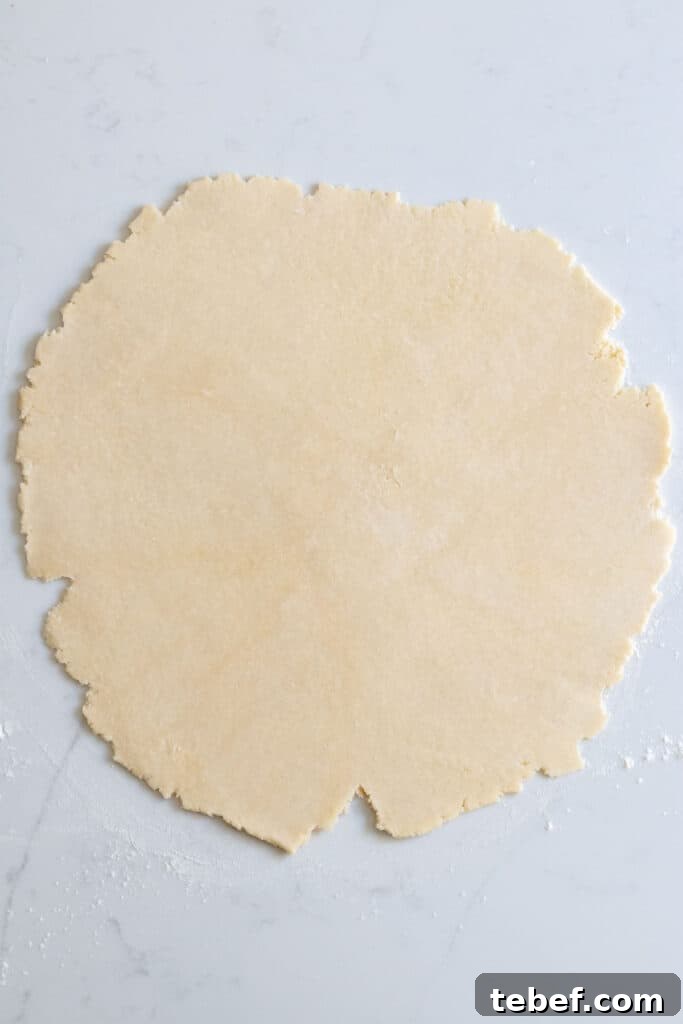 Rustic Strawberry Galette Recipe: Flaky Crust and Fresh Filling 4 circle of pie dough on counter