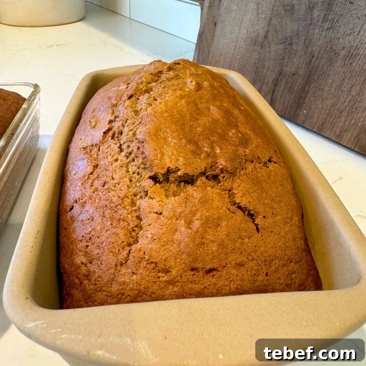 Moist Sourdough Pumpkin Bread Recipe for Fall Baking 6 sourdough pumpkin bread baked and done in the loaf pan